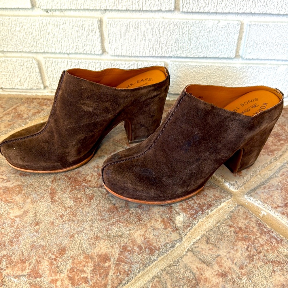 Kork Ease Brown Suede Mules - Picture 3 of 5